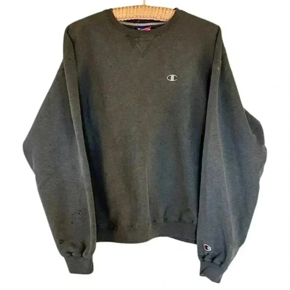 Gray and Navy 1990s Pullover Champion Sweatshirts, size Large - Picture 5 of 8